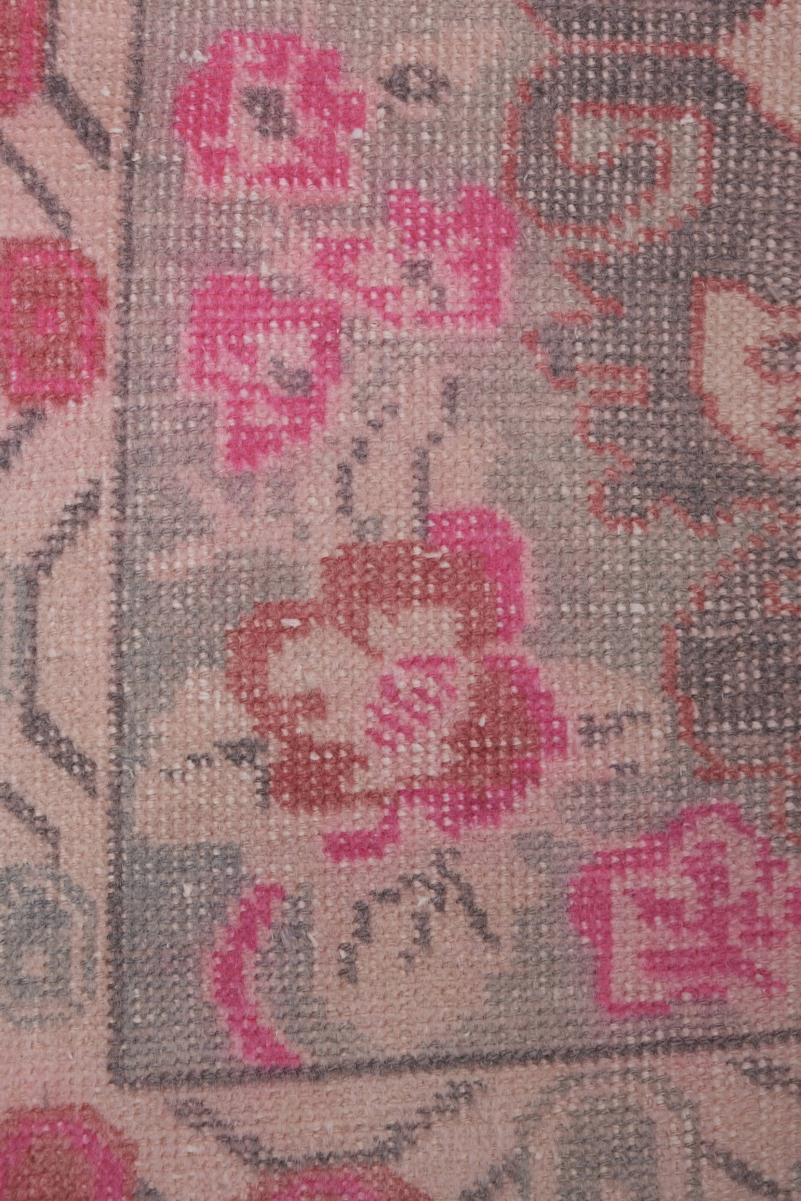 Vintage Turkish rug from Oushak, hand-woven 119x231 cm