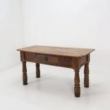 Belgian Antique oak console table with drawer, ca. 1740