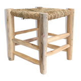 Minimalist stool made of wood and rope