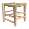 Tabouret minimaliste en bois et corde