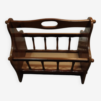 Old wooden magazine rack