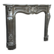 Louis XV style fireplace in black Belgian marble, circa 1880.