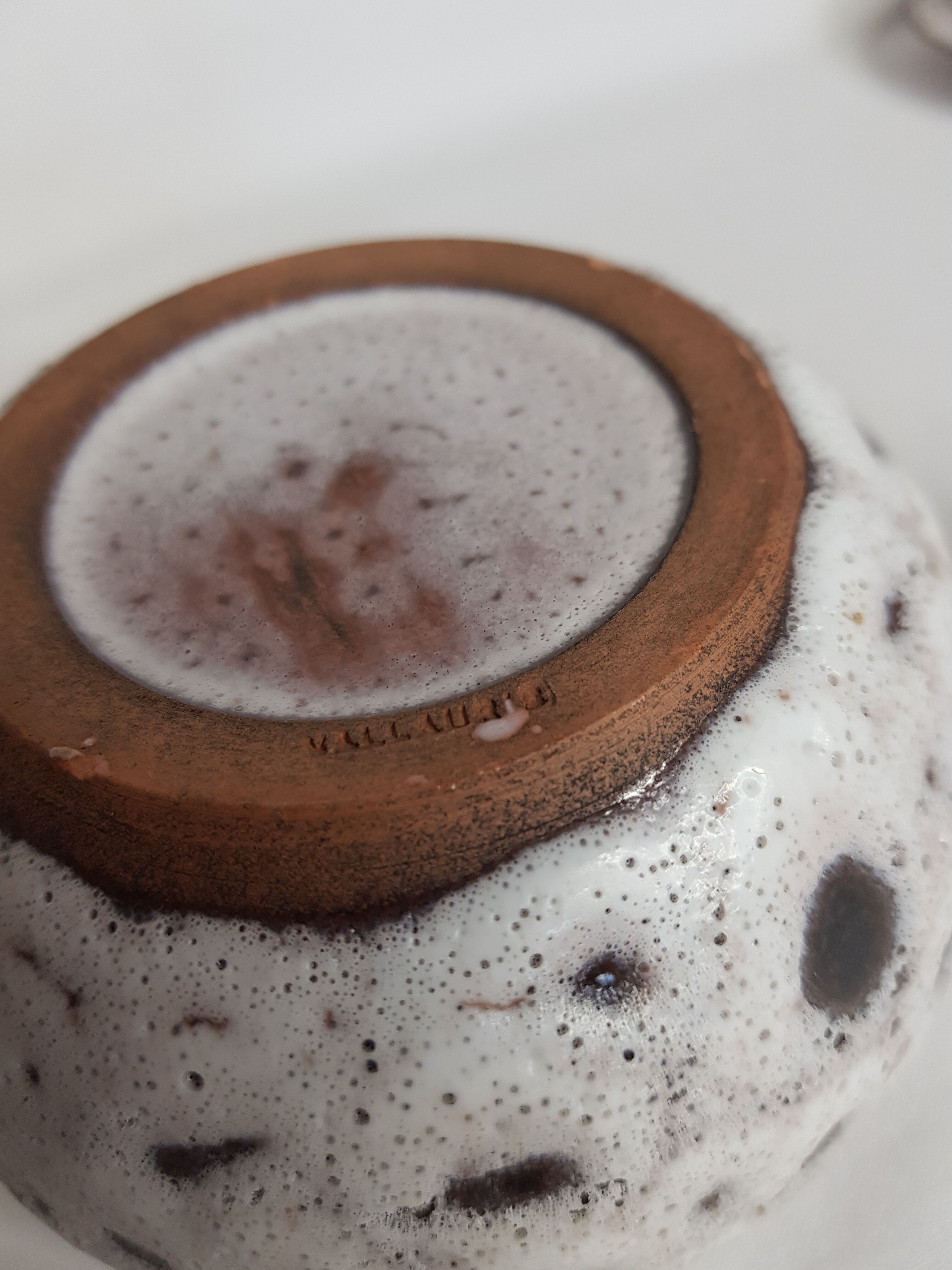 Breakfast service "fat lava" stamped "Vallauris"