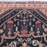 Tapis ancien persan Bakhtiar style savonnerie fait main - 137x265 cm