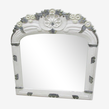 Miroir en bois teinté, romantique, pastel