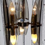 70s smoked glass chandelier