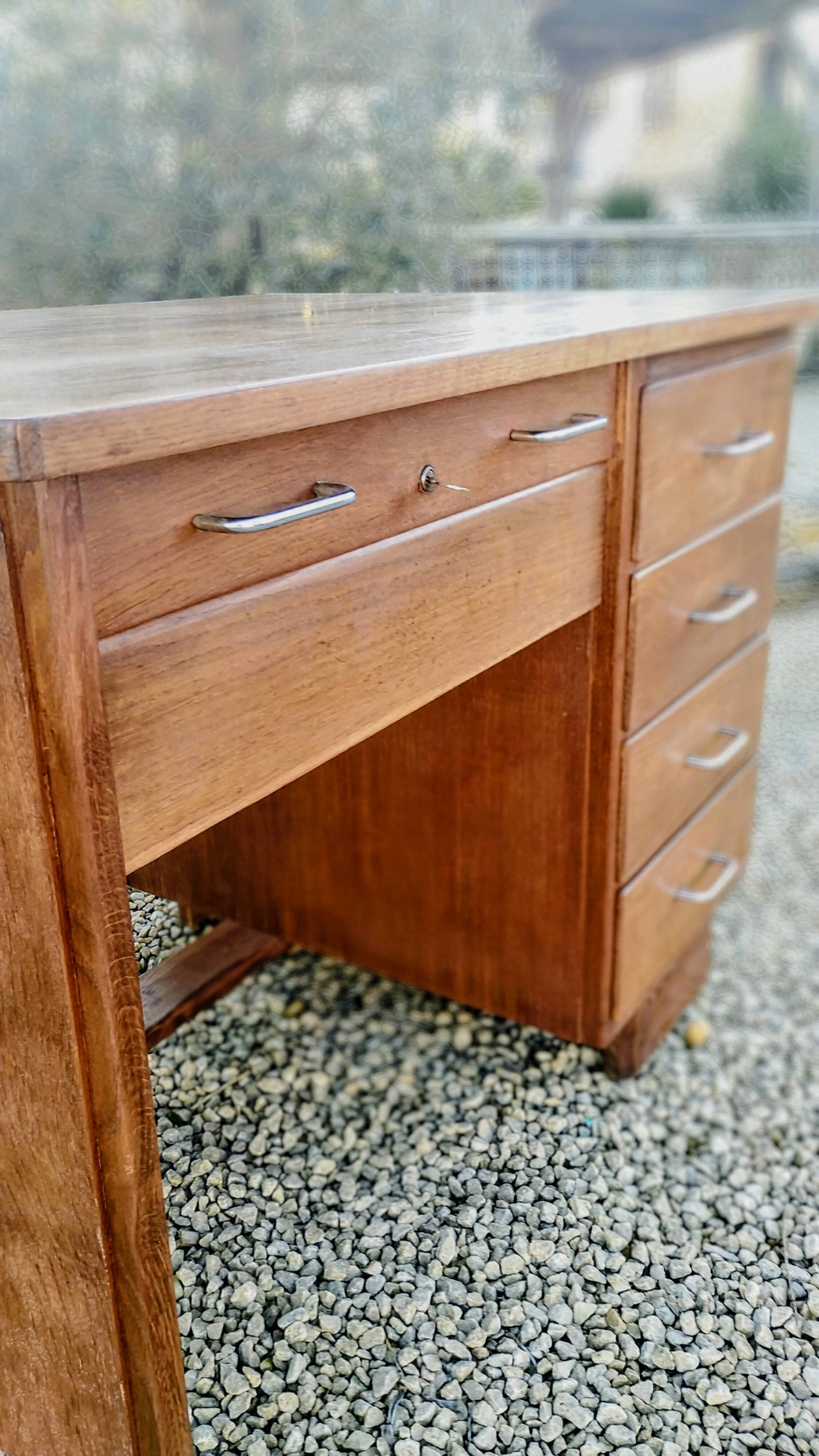 Mid-century teacher's desk.