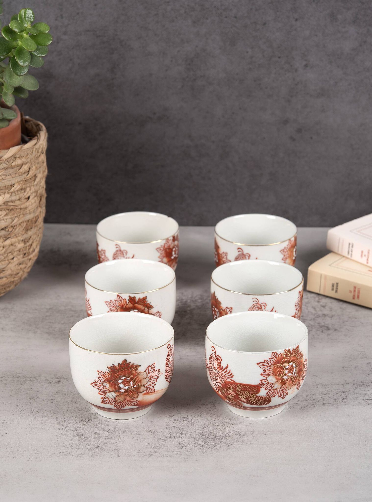 Set of 6 tea cups, JAPAN
