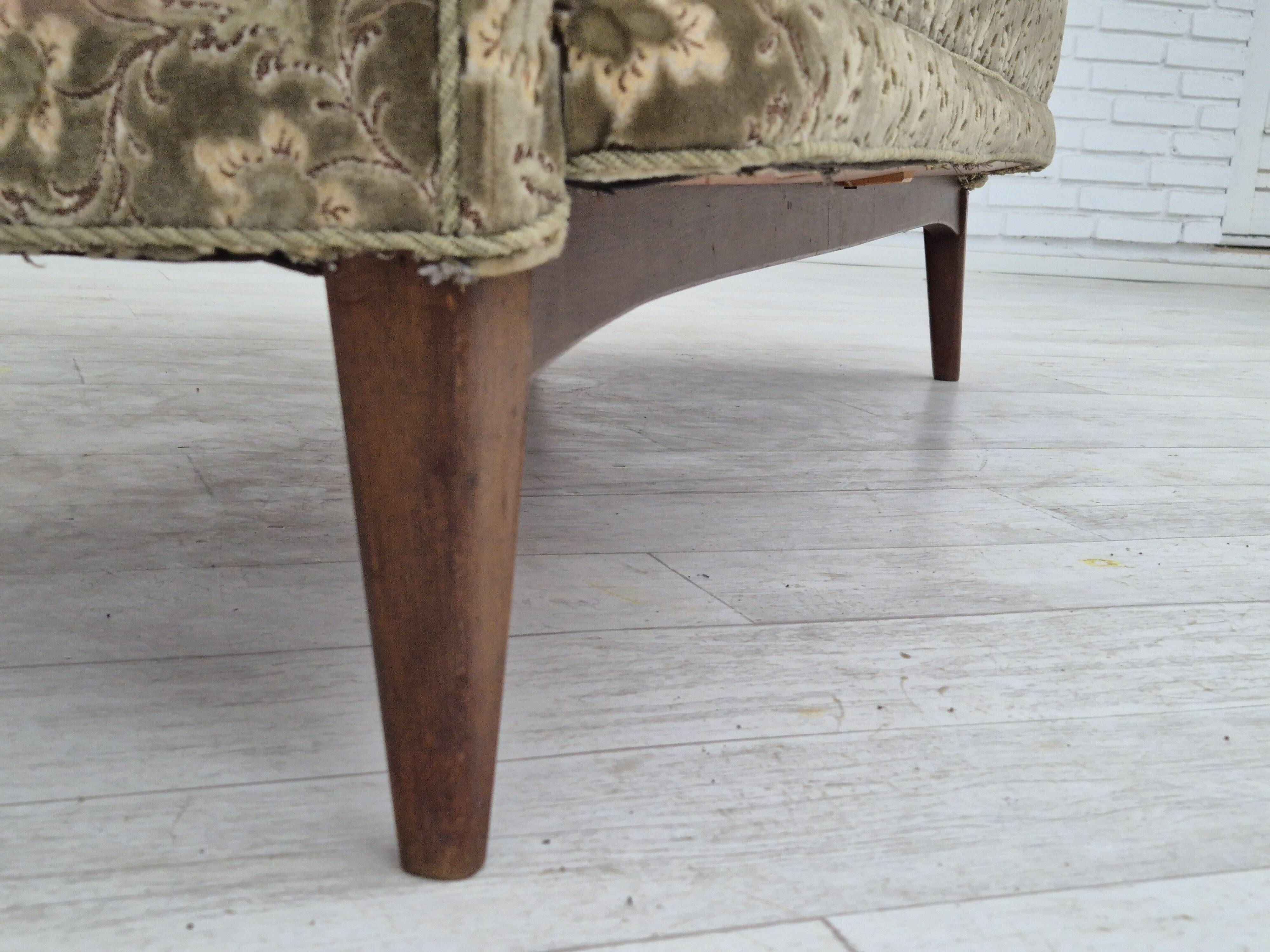 Canapé danois 2 places de Fritz Hansen, très bon état, velours.