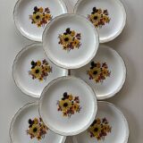 Antique Digoin earthenware dessert plates