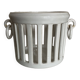 Cache pot directoire néo classique Moustier blanc 1950