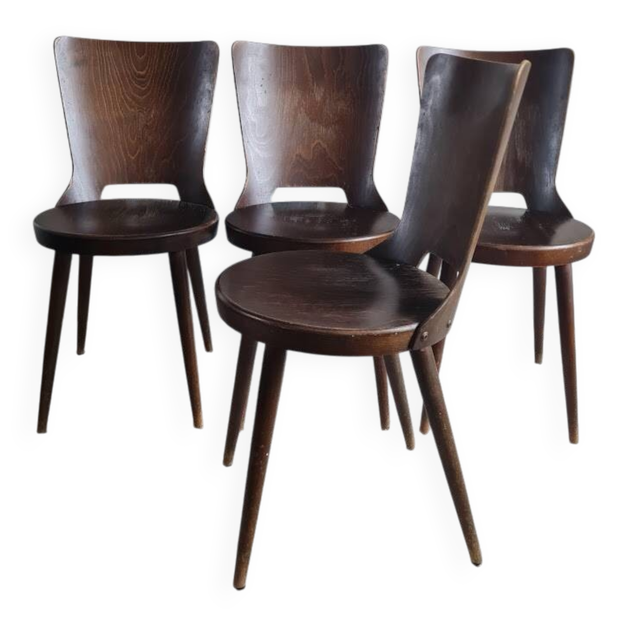 Set of 4 Scandinavian chairs from the 1960s.