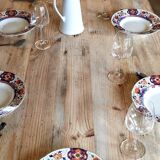 Farmhouse table in solid oak and pine, raw, washed, 212x93
