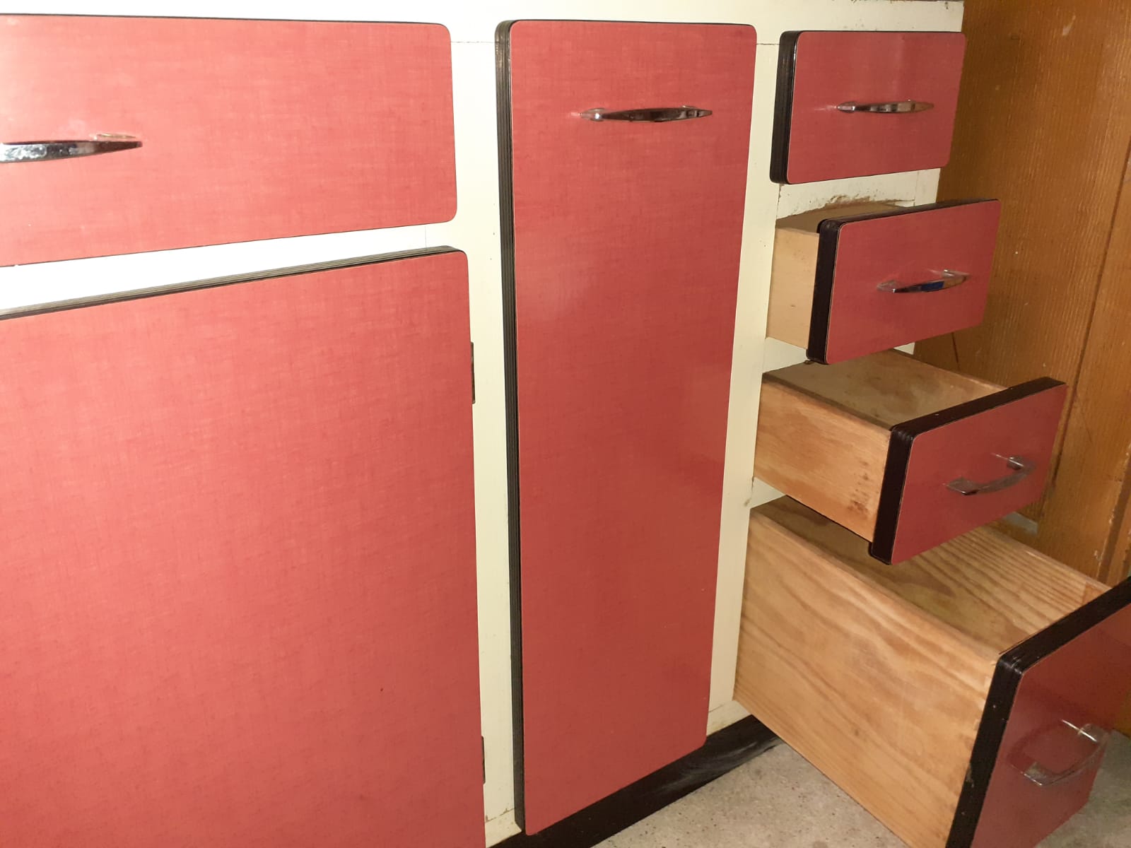 Red formica furniture