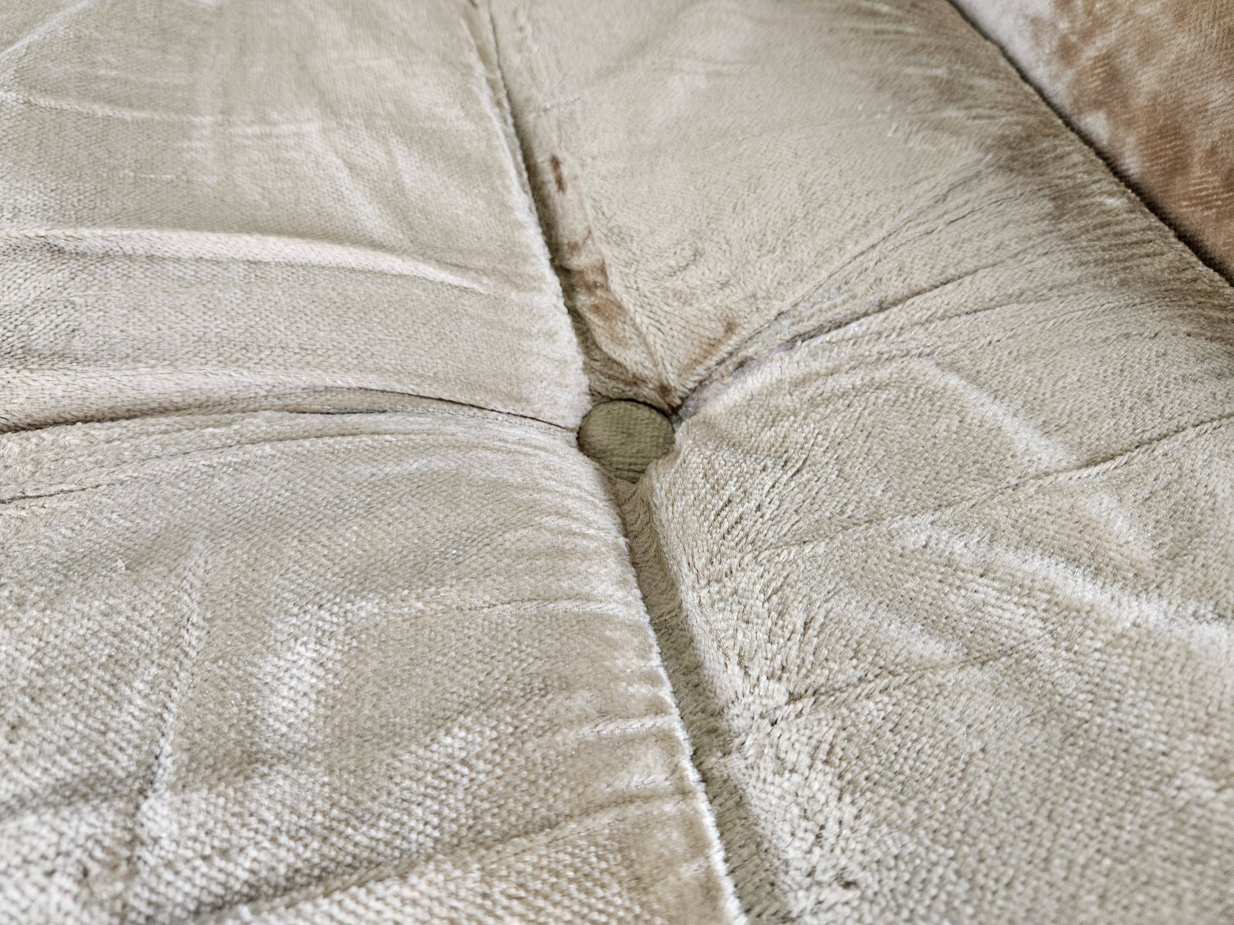 Fauteuil années 70 en tissu et acier