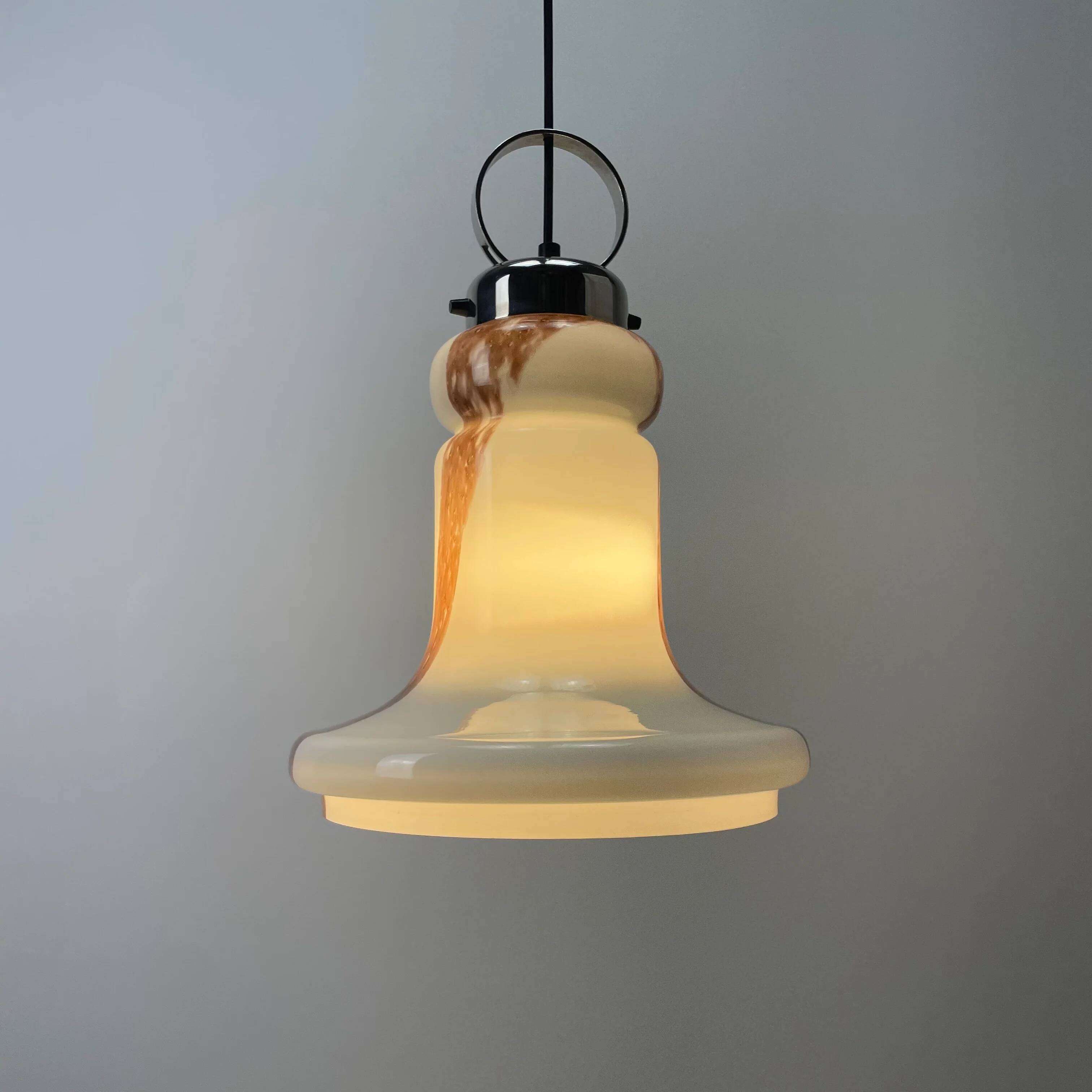 Trumpet-shaped suspension by Doria Leuchten 1960