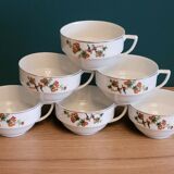 6 anciennes tasses à café thé Raynaud R&C Cie compagnie Limoges France