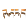 Ensemble de 4 chaises boomerang en hêtre vintage 60 Un ensemble de chaises emblématiques de Gościcińska Fabryka Mebli