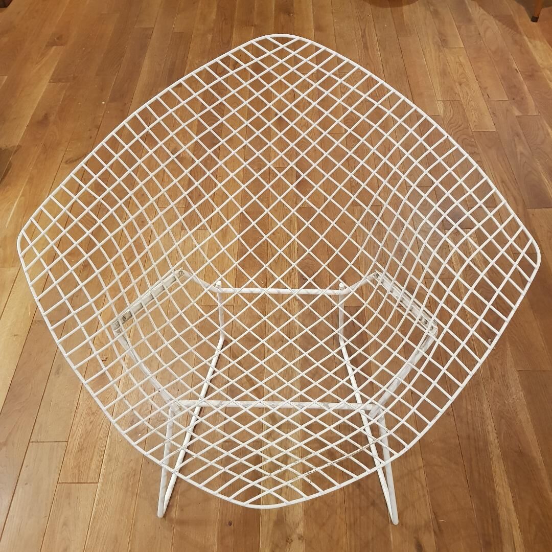 Diamond armchair and ottoman by Harry Bertoia