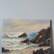 Oil painting vintage painting signed seaside landscape