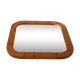 Wood square mirror vintage tour 64x64cm