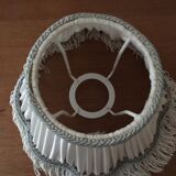 Retro lampshade with pleated effect and fringes