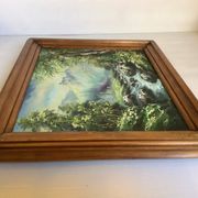Tableau paysage de montagne et torrent