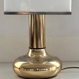 Italian metal table lamp with perspex lampshade, 1970s