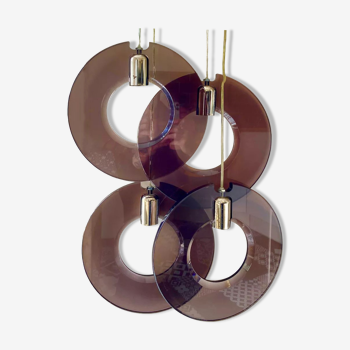 Set of suspensions circles Plexiglas habitat 1990