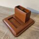 Set accessories office set quilted leather