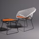 Diamond armchair with ottoman by Harry Bertoia for Knoll International