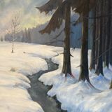Winter landscape signed from 1971