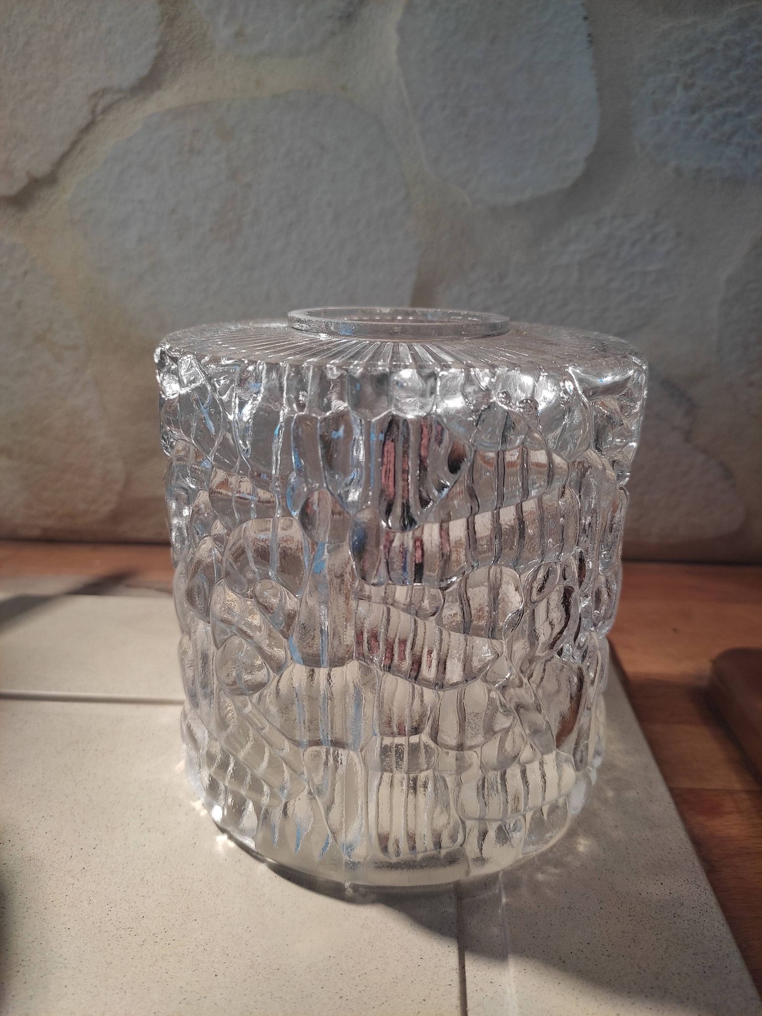 Tulipe en verre moulé