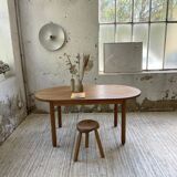 70s oval pine table from Les Arcs