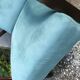 Pair of adjustable turquoise velvet and wood armchairs attributed to Jindřich Halabala, 1930s.