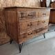 Vintage rattan chest of drawers