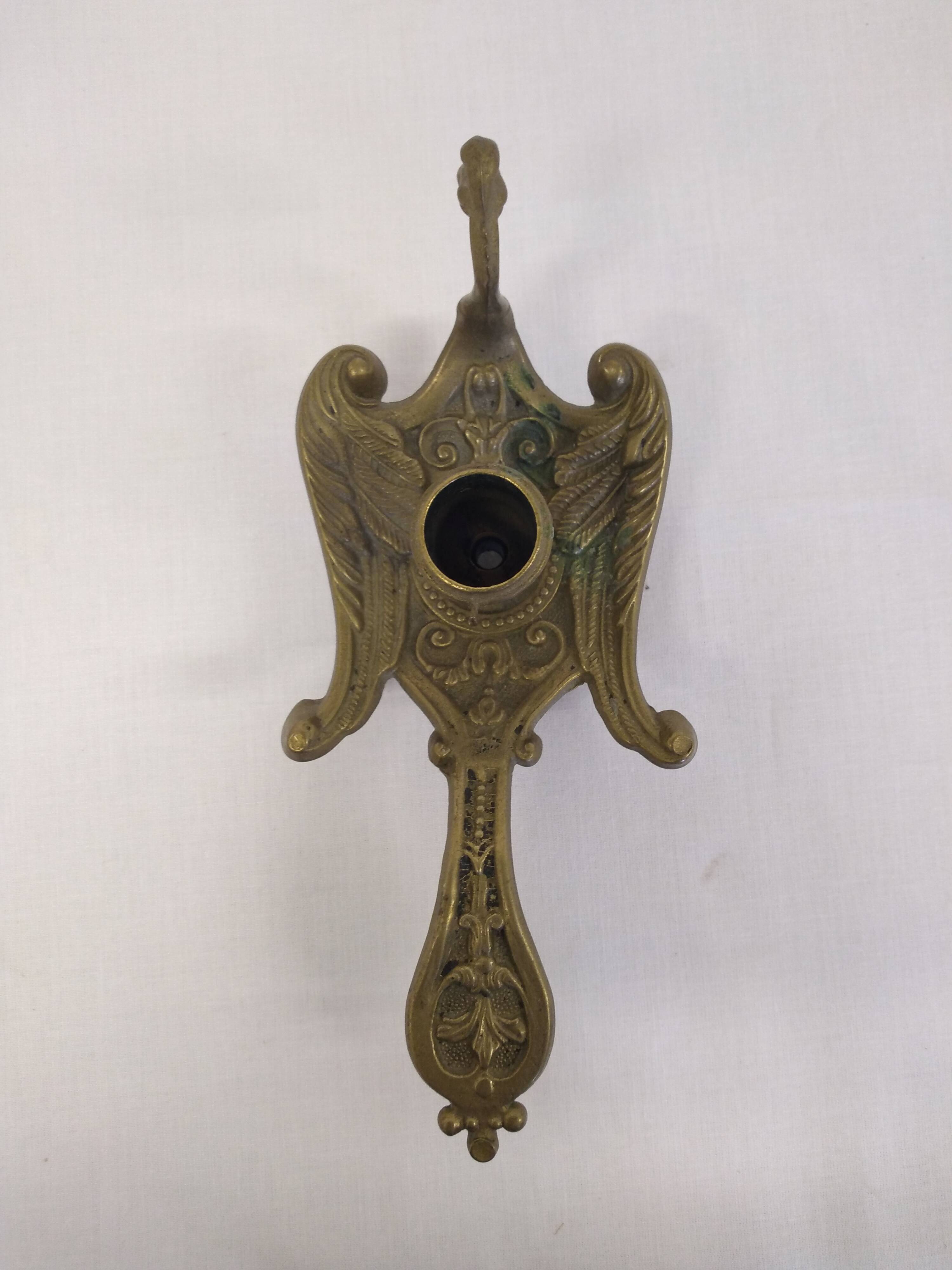 Bronze cellar rat swan/old candle holder