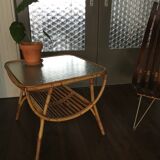 Rattan side table by Dirk van Sliedrecht for Rohé Noordwolde, 1950