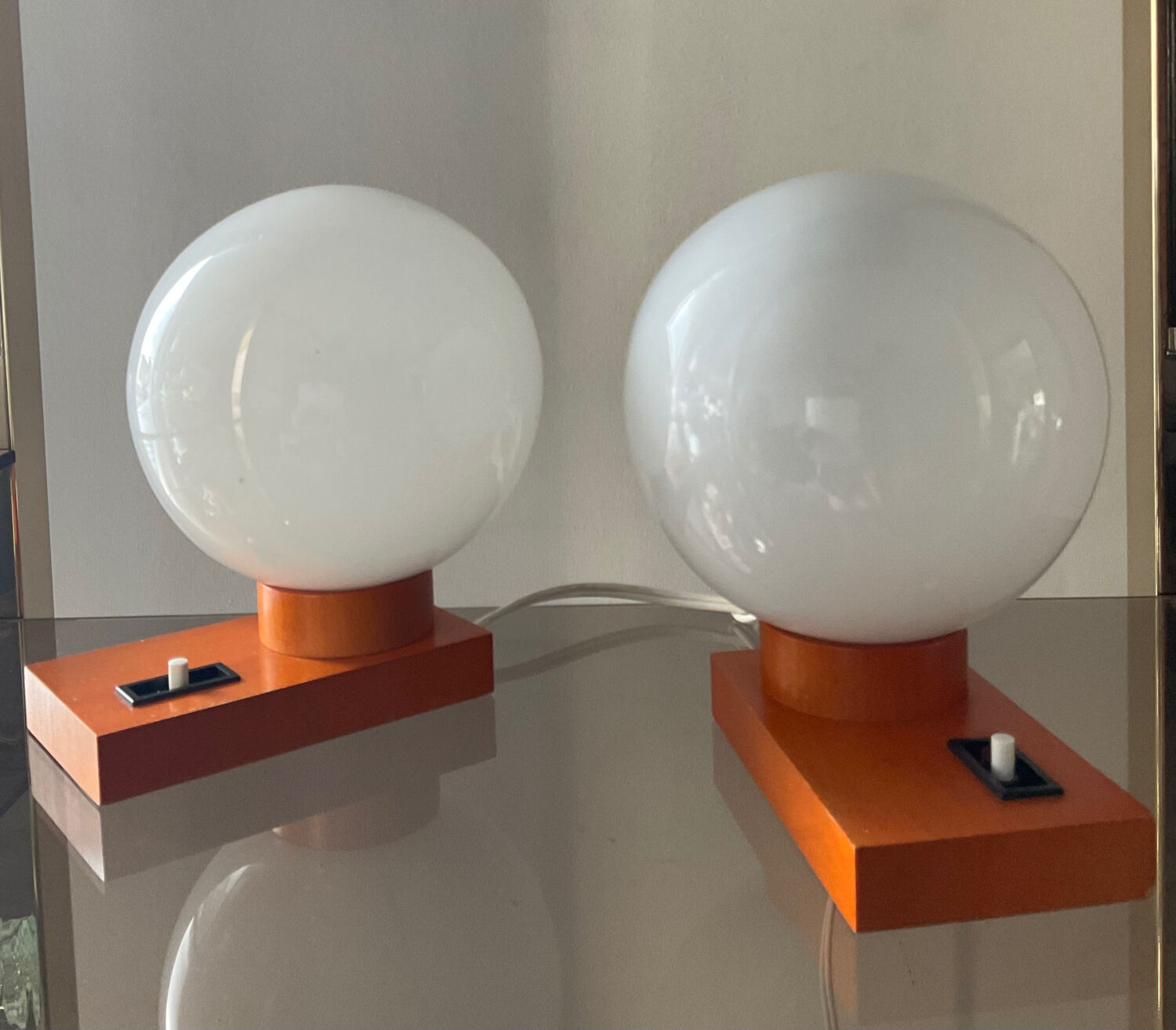 Paire de lampes vintage des années 70