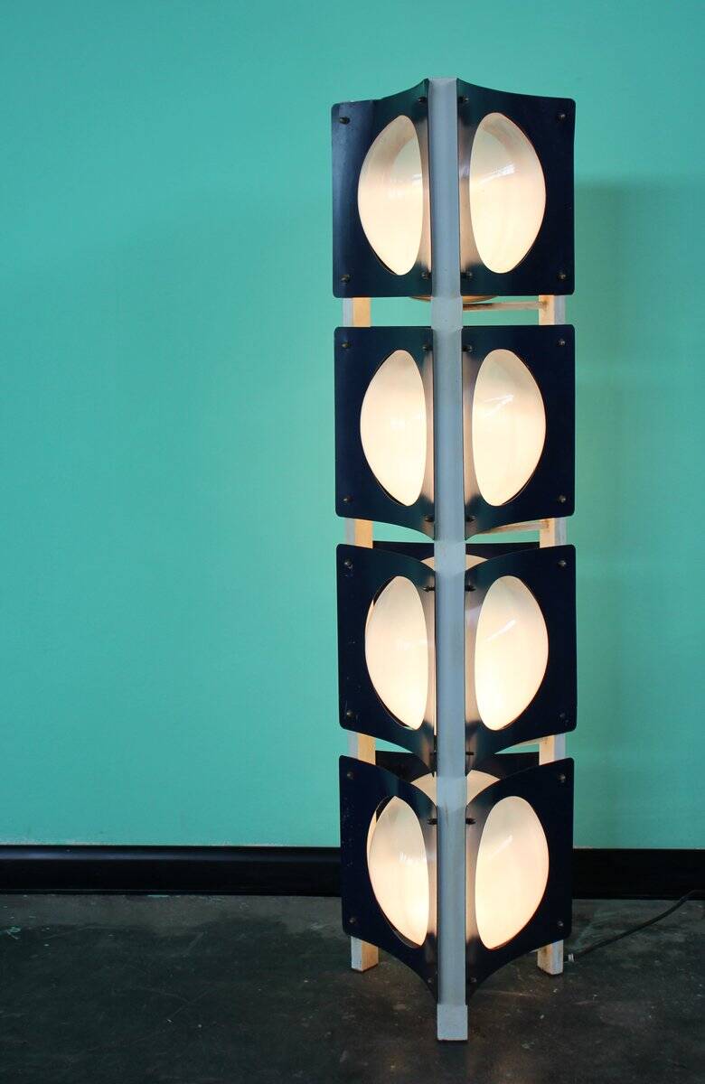 Blue Floor Lamp, Italy, 1970s