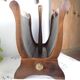 Vintage magazine rack wood and natural leather 37x39.5x26 cm 1.76 kg