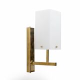 Pair of Mid-century Modern Style Italian Murano Glass and Brass Sconces