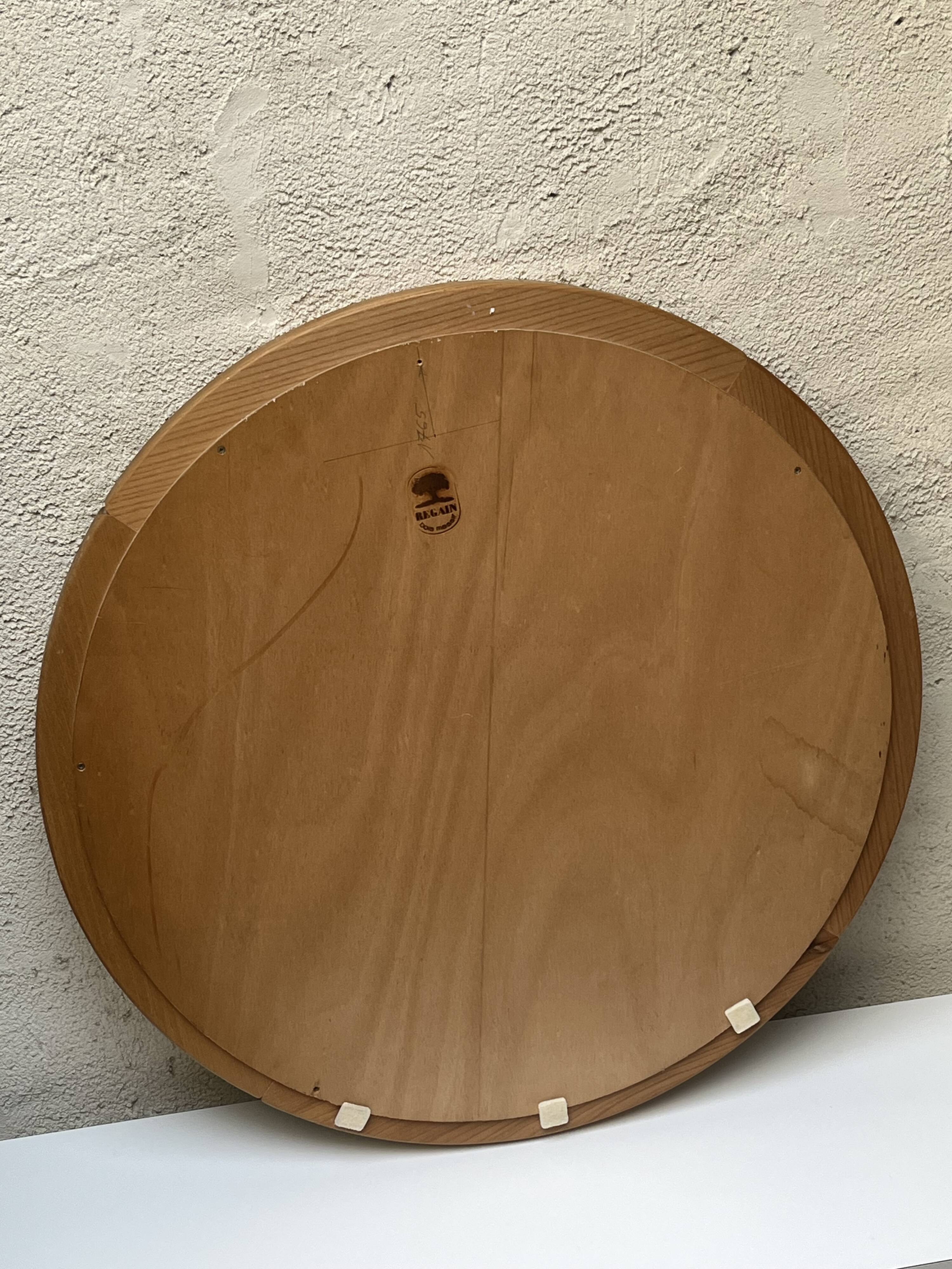 Round elm mirror, maison regain