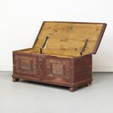 Antique Folk Art Painted bridal chest 1854