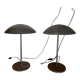Pair vintage lamps 1970 table Lumess Switzerland - 51 cm