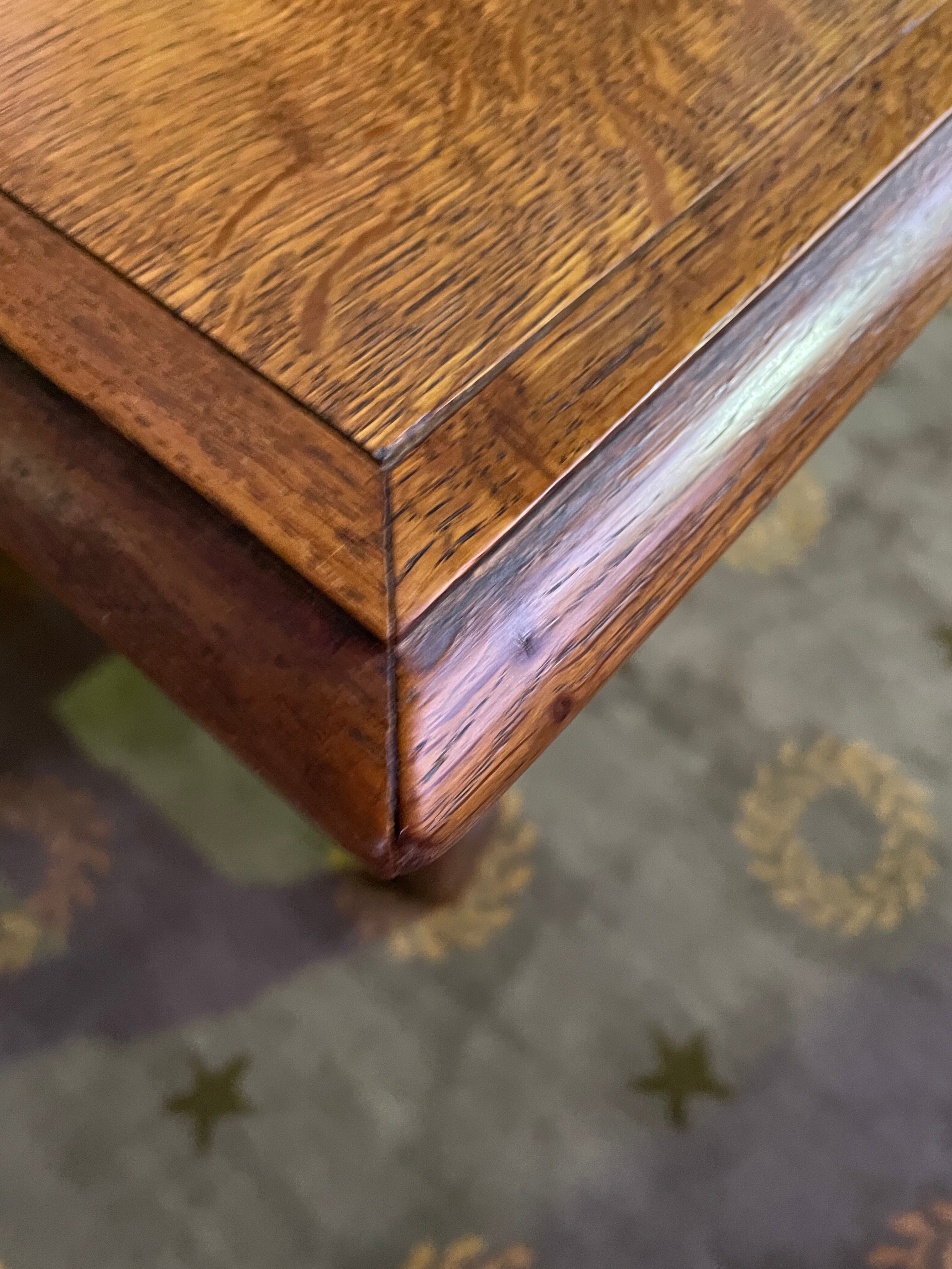 Farmhouse table with cross in oak 19th