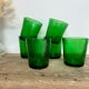 6 verres texturés verts Arcoroc Sierra vintage