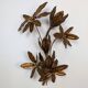 Golden leaf wall light 1970