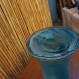 Blown glass vase in flower shape