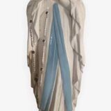 Statue of the holy virgin in hand-painted plaster signed lance 44 cm